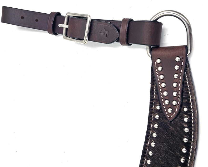 Hair on hide leather breastplate with silver studs Finest craftmanship and a real show stopper