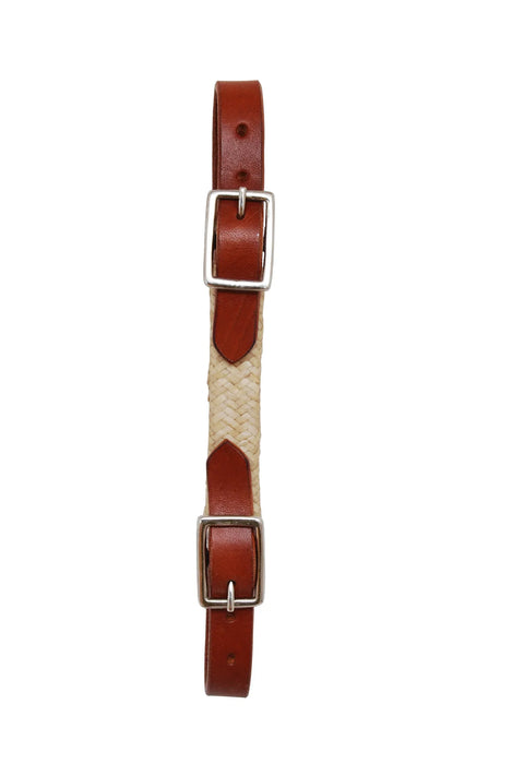 Leather Curb Strap with Rawhide Center