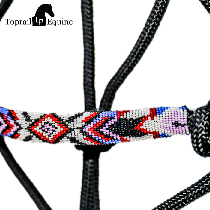 10 mm Rope Halter with Navaho braid noseband & 2.5mtr PP Solid Lead