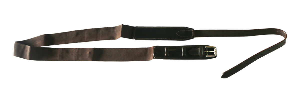 Polo Webbing Surcingle with Leather Ends