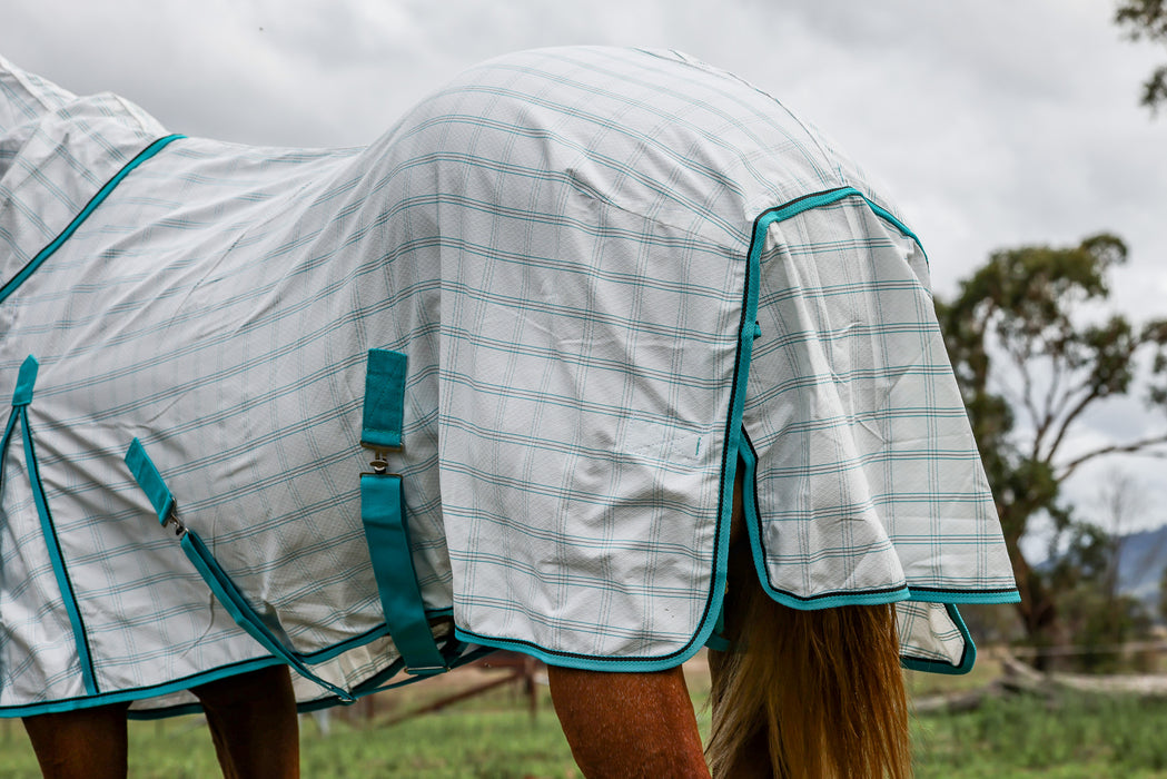 Ripstop Cotton Combo Rug- Turquoise