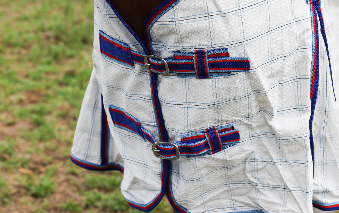 Ripstop Cotton Combo Rug- Royal blue