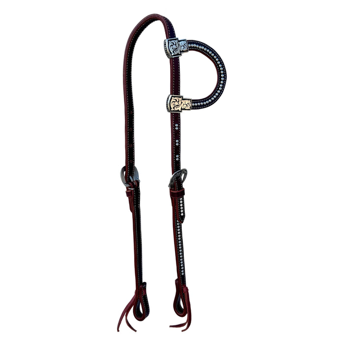 "MILLION DOLLAR RUN" One-Ear Headstall w/ Jeremia Watt Fittings - Smooth Like Cactus