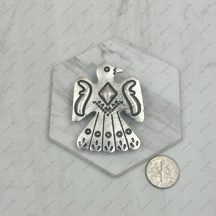 "ROUGH RIVER" Silver Eagle Metal Wild Rag Slide - 1773
