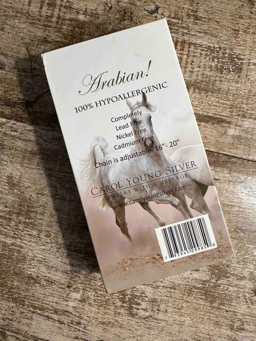 Horseshoe with Boho Flowers Necklace - Carol Young Silver