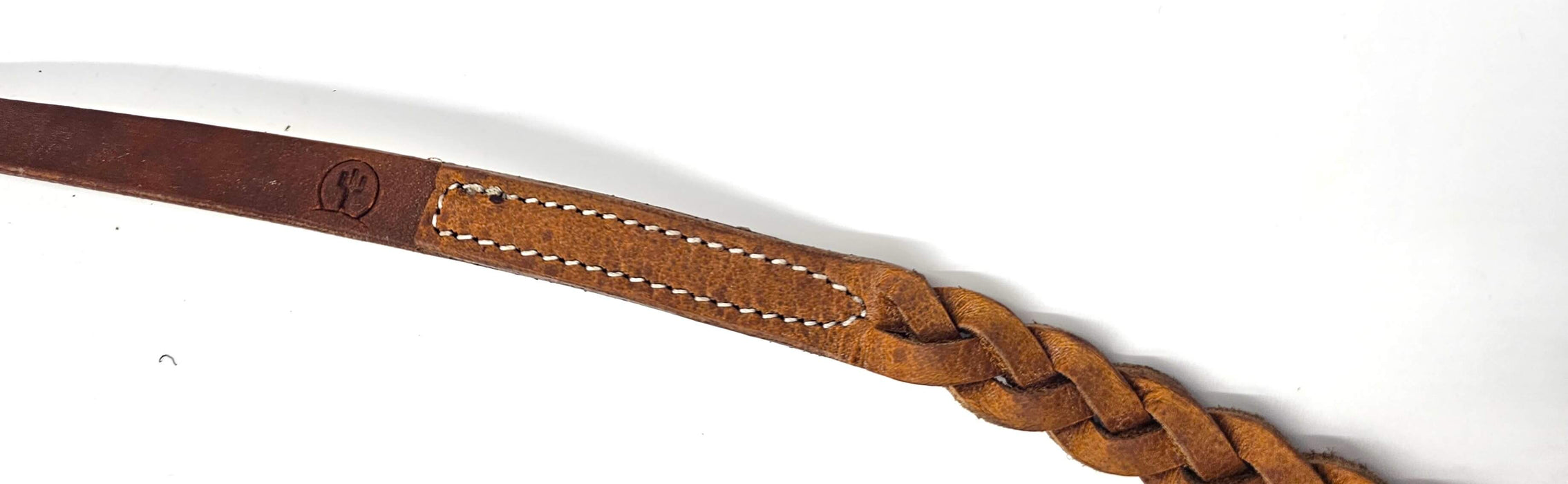 Barrel Reins with Twisted Plait Harness leather 5/8'' X 8'