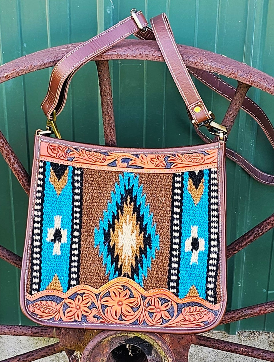 Turquoise Saddle Blanket Bag — Toprail Equine