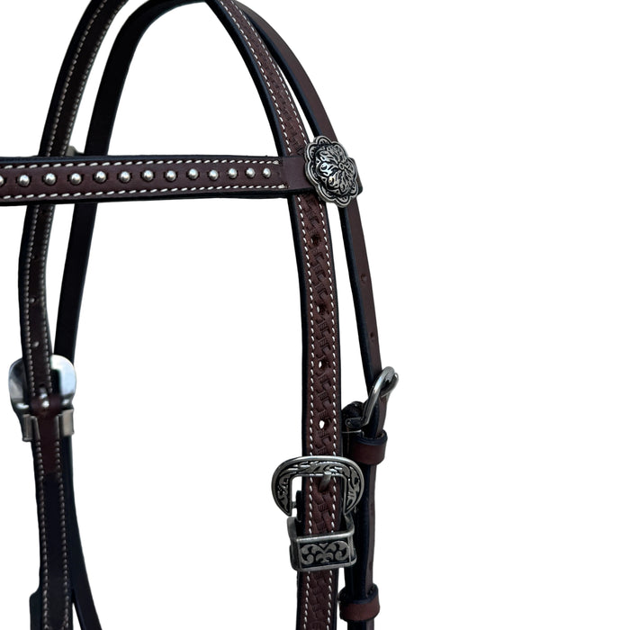 "CHILEAN SILVER DOTS" - Quick Change Headstall - Smooth Like Cactus