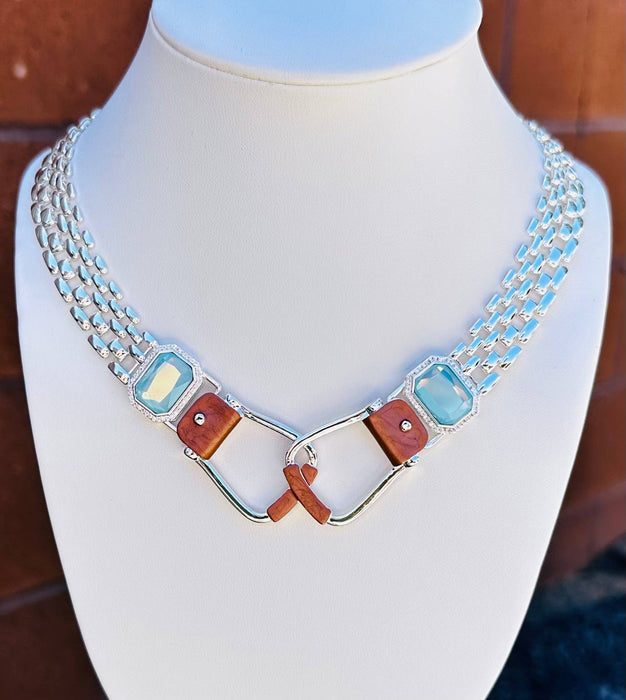 Bold Western Oxbow Necklace - Carol Young Silver