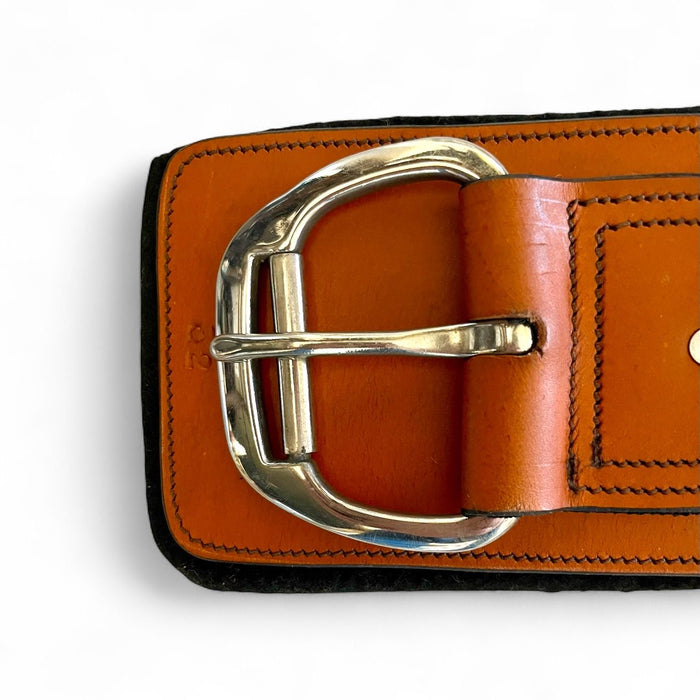 Anatomic Shoulder Relief Cinch with Removable Felt and Roller Buckles - Toprail Eqine