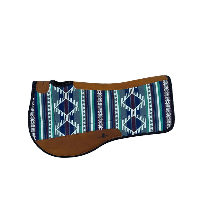 'Lagoon' Aztec Contoured Saddle Pad 12mm | Toprail Equine