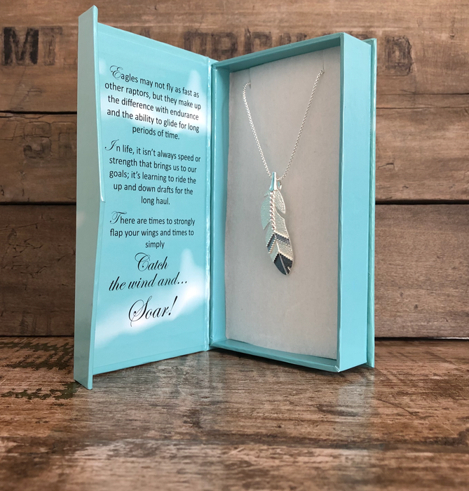 American Eagle Feather Necklace - Carol Yong Silver