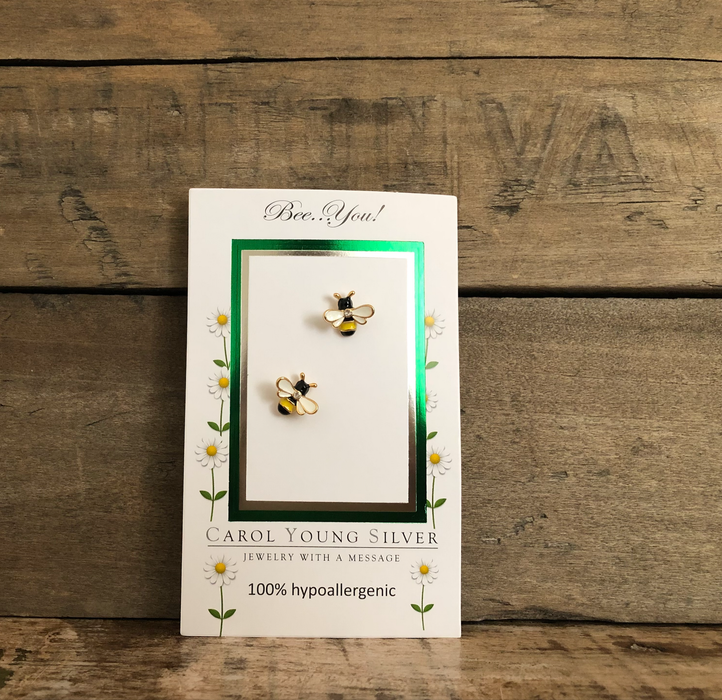 Bee Earrings - Carol Young Silver