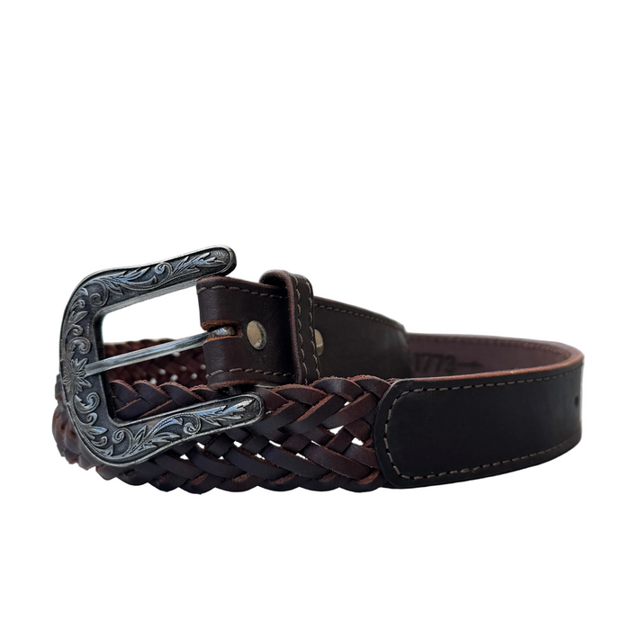 "MORGAN" Plaited USA Latigo Leather Belt - 1773
