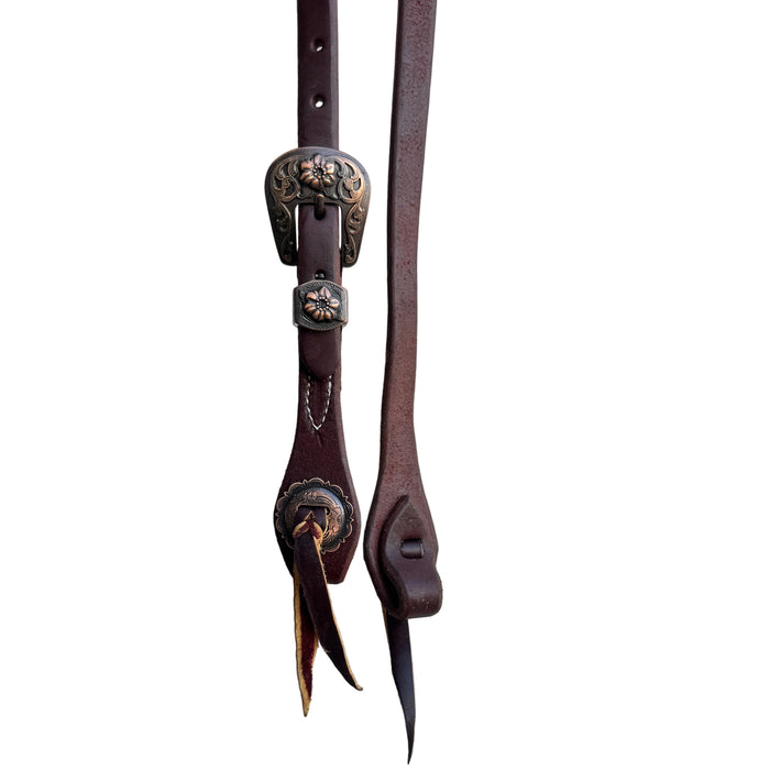 3/4" SLIP EAR HEADSTALL W/ ANTIQUED COPPER BUCKLE