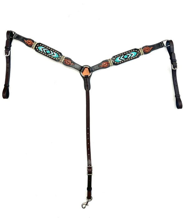 "CHEYANNE" Pink Floral Breastcollar - Smooth Like Cactus