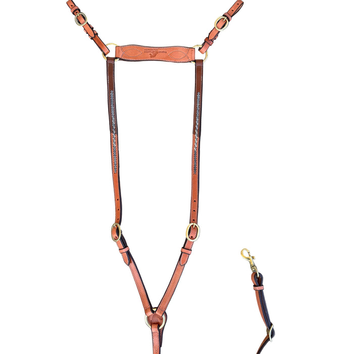 "MONTANA BLUE SKY"  Stamped Woven Breastplate