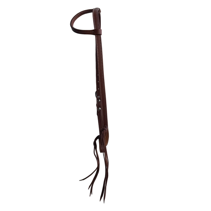 One Ear Headstall with Rawhide Keepers and Pineapple Ends