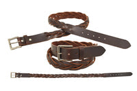 "TAMWORTH" Plaited Latigo Leather Unisex Belt - 1773