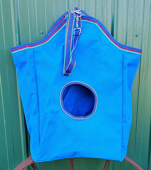 Blue Canvas Hay Bag