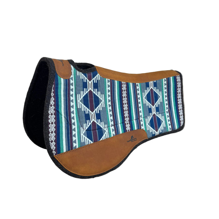 'Lagoon' Aztec Contoured Saddle Pad 12mm | Toprail Equine