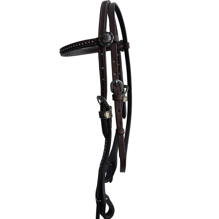 "CHILEAN SILVER DOTS" - Quick Change Headstall - Smooth Like Cactus