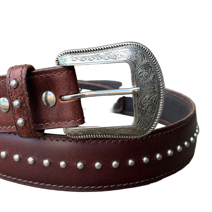 "TEXAS" Silver Studded Unisex Belt - 1773