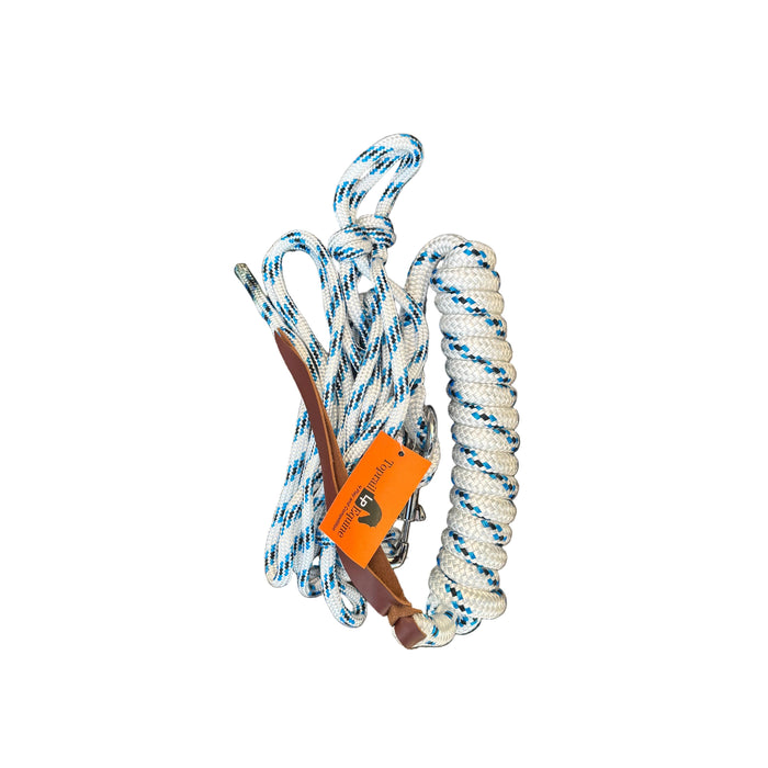 Blue/White Marine Rope Halter with 18mm 2.8 Lead Rope