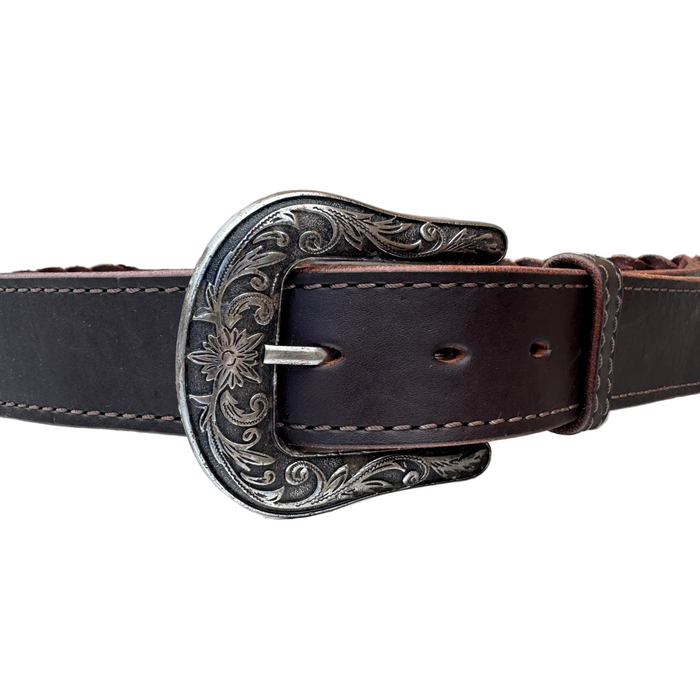 "MORGAN" Plaited USA Latigo Leather Belt - 1773