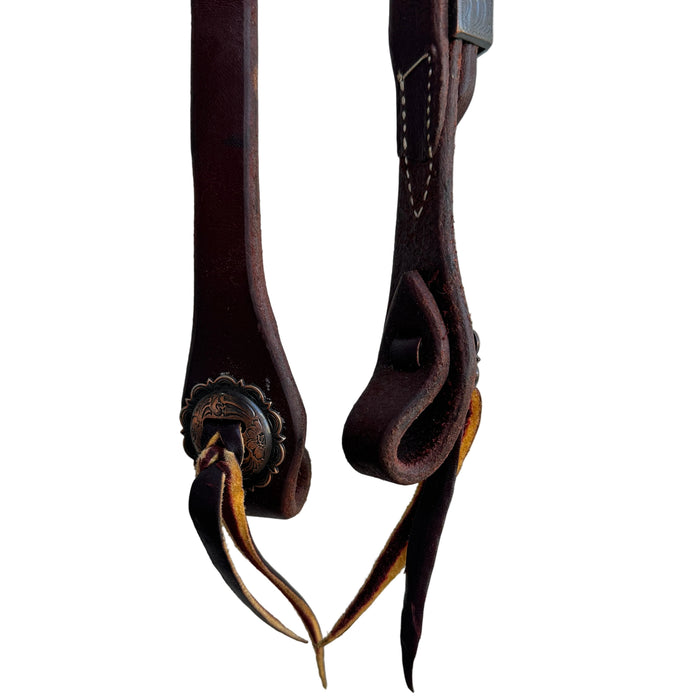 3/4" SLIP EAR HEADSTALL W/ ANTIQUED COPPER BUCKLE