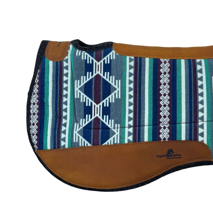 'Lagoon' Aztec Contoured Saddle Pad 12mm | Toprail Equine