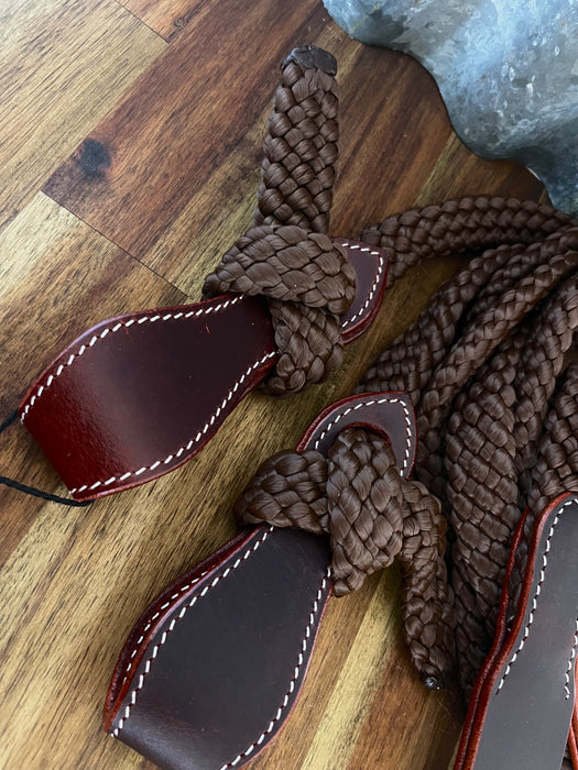 "LOUISIANA" Nylon Split Reins w/ Slobber Straps - Cubbaroo Cotton