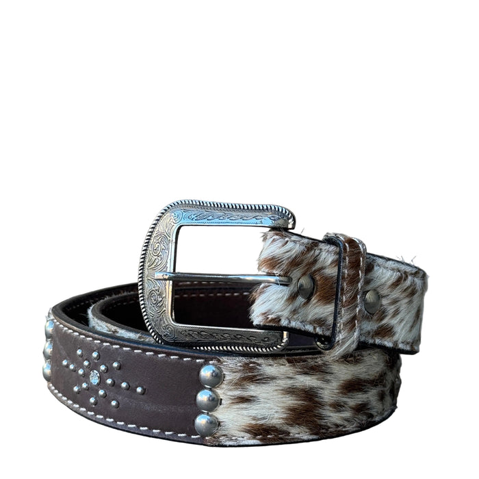 "LAINEY" Hair on Hide Ladies Bling Leather Belt - 1773