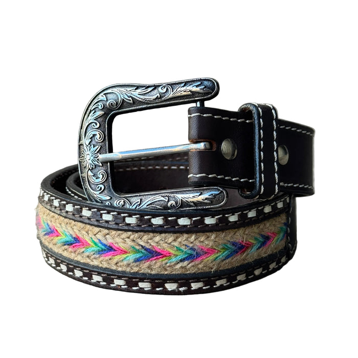 "GRASSLAND" Ribbon Inlay Ladies Belt - 1773