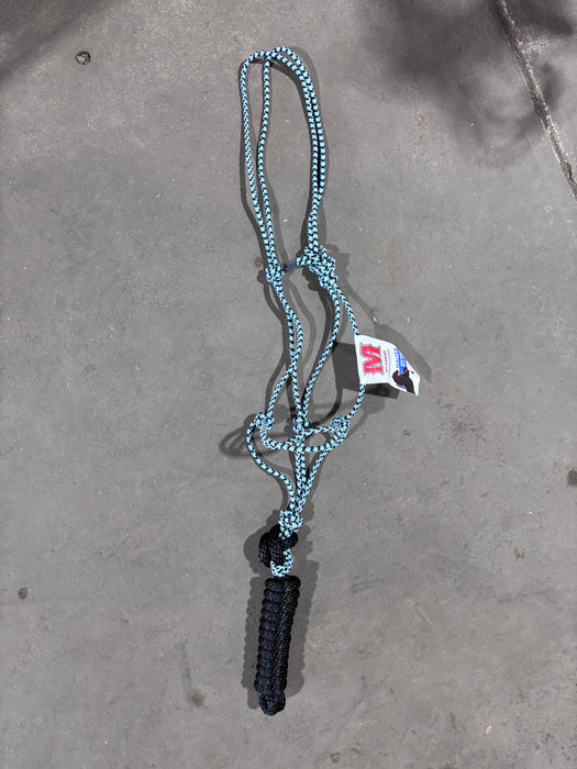 Mustang Coloured Braided Rope Halter & lead rope