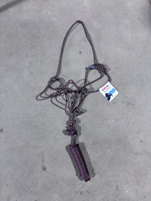 Mustang Coloured Braided Rope Halter & lead rope