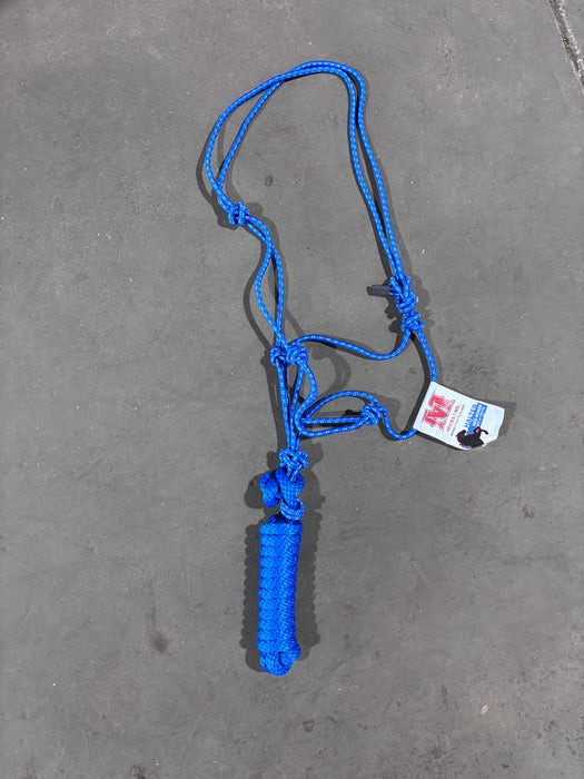 Mustang Coloured Braided Rope Halter & lead rope