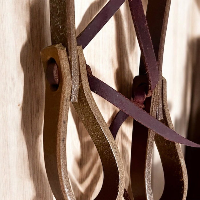 Harness Leather Weighted Split Reins with Tie Ends - Smooth Like Cactus