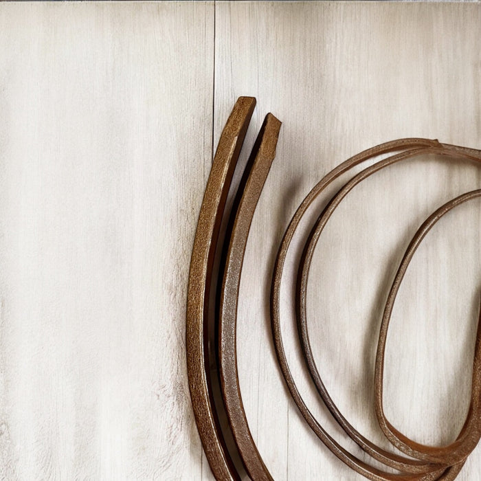 Harness Leather Weighted Split Reins with Tie Ends - Smooth Like Cactus