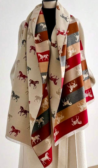 "SUNDAY" Cashmere Feel Shawl/Wrap - Cinnamon - 1773