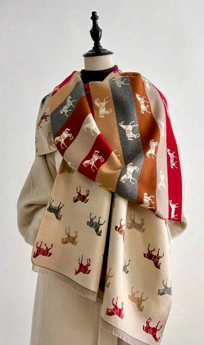 "SUNDAY" Cashmere Feel Shawl/Wrap - Cinnamon - 1773