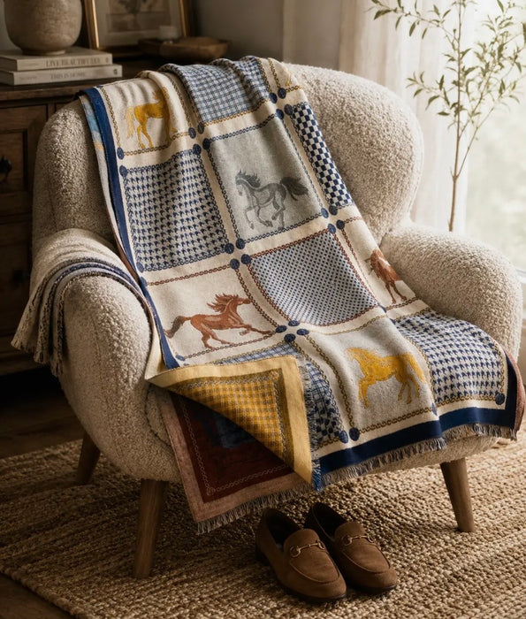 "HAMPTONS" Cashmere Feel Shawl/Wrap - Navy - 1773