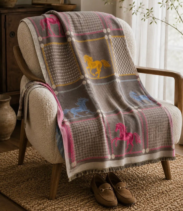"HAMPTONS" Cashmere Feel Shawl/Wrap - Mushroom - 1773