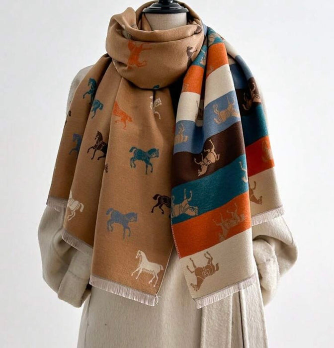 "SUNDAY" Cashmere Feel Shawl/Wrap - Caramel - 1773