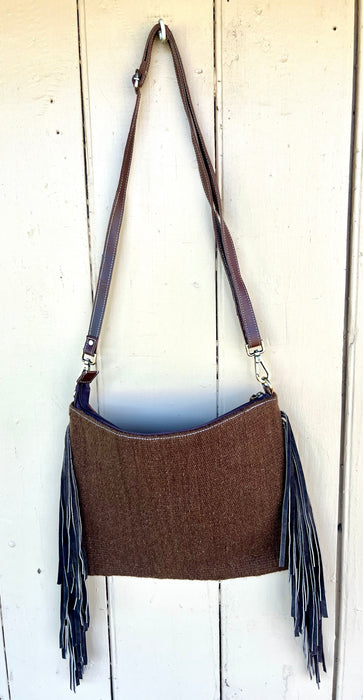 "EVIE" Blue Blanket Handbag - Smooth Like Cactus