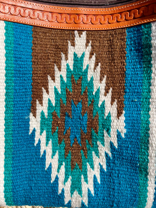 "EVIE" Blue Blanket Handbag - Smooth Like Cactus