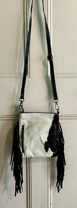 "GEORGIA" Hair on Hide Crossbody - Smooth Like Cactus