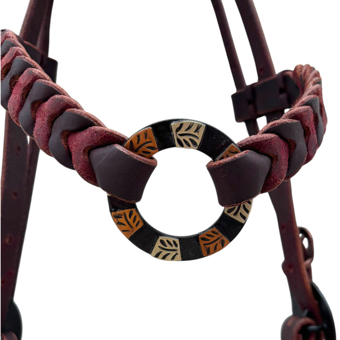 ANTIQUE BRAIDED RING HEADSTALL - Smooth Like Cactus