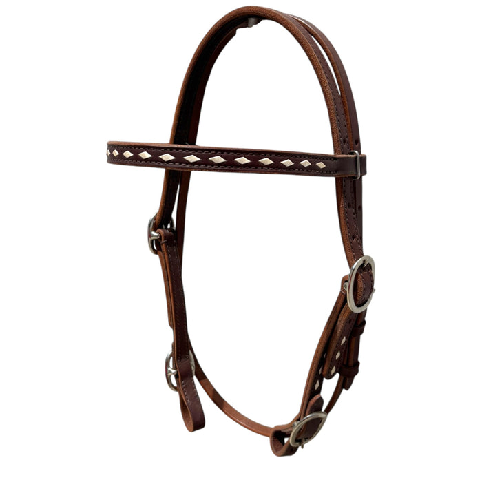 WHITE BUCKSTITCH Bridle with Double Buckle change - Smooth Like Cactus