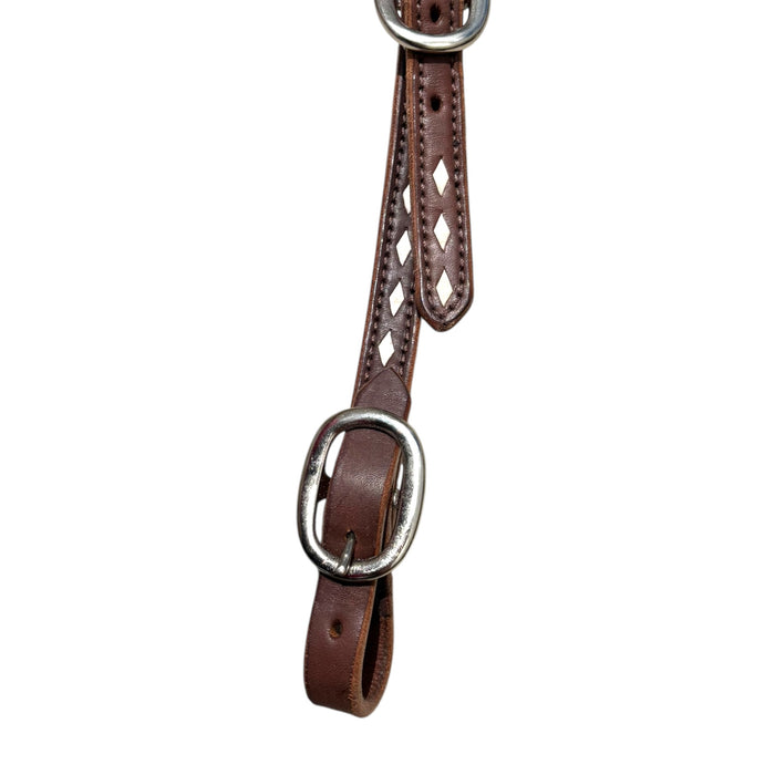 WHITE BUCKSTITCH Bridle with Double Buckle change - Smooth Like Cactus